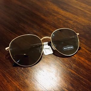 NWOT Loft Round Metallic Sunglasses
